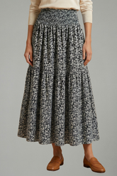 Mujer Falda con Elastic cinturilla y estampado floral