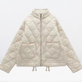 Mujer Acolchado Chaqueta con Drawstring cintura