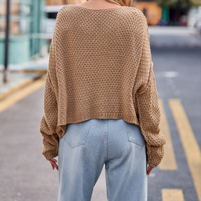 Mujer Texturizado Corto Jersey con Corte Relajado