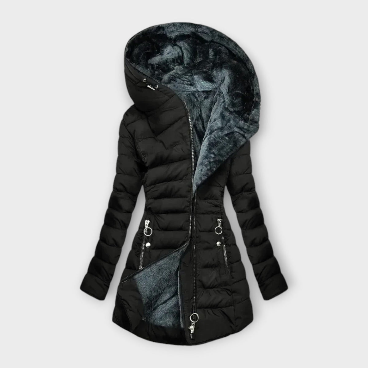 Mujer Acolchado Puffer Abrigo con Oversize Hood