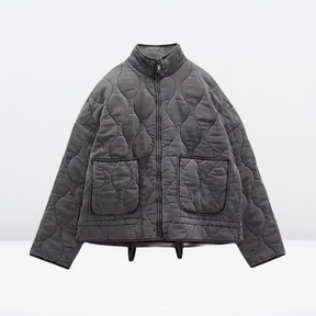 Mujer Acolchado Chaqueta con Drawstring cintura