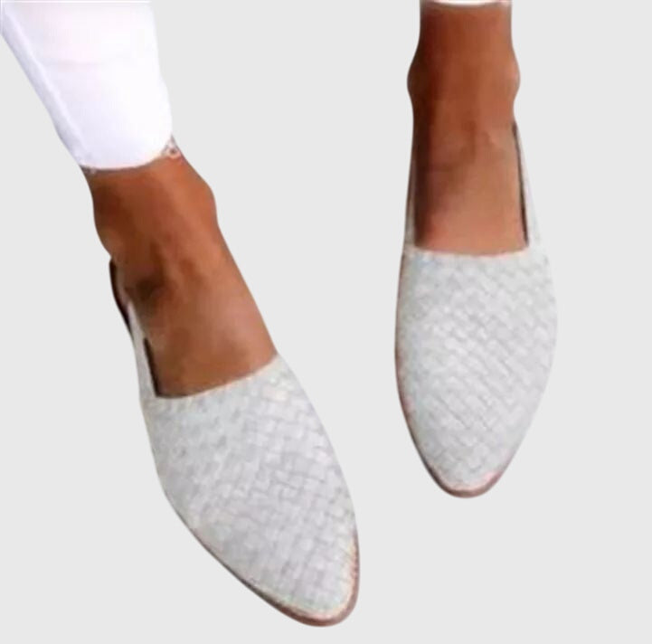 Mujer Orthopaedic Woven Slingback Flats con Adjustable Strap for Summer