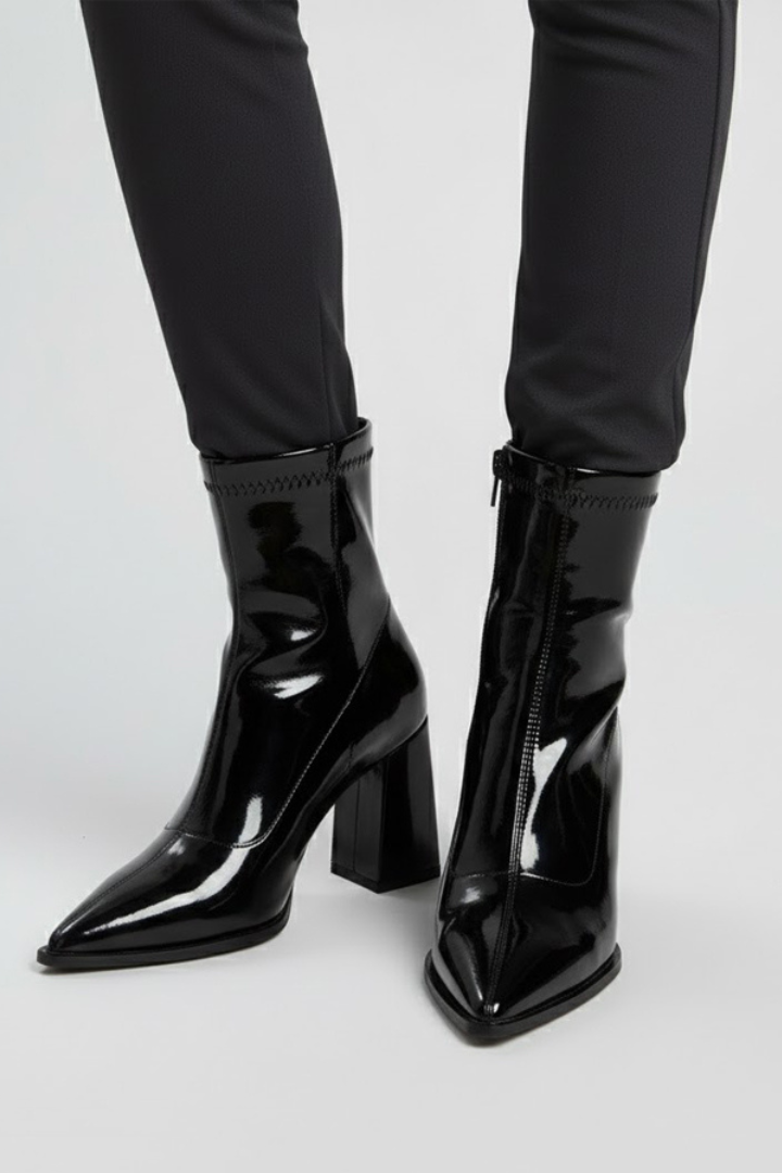 Mujer Botines con Tacón Bajo de Bloque