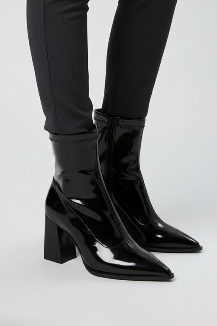 Mujer Botines con Tacón Bajo de Bloque
