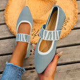 Mujer Bailarinas Mary Jane con de Cuadros Elastic Strap