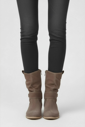 Mujer Zip-Up Botas con Grip Sole