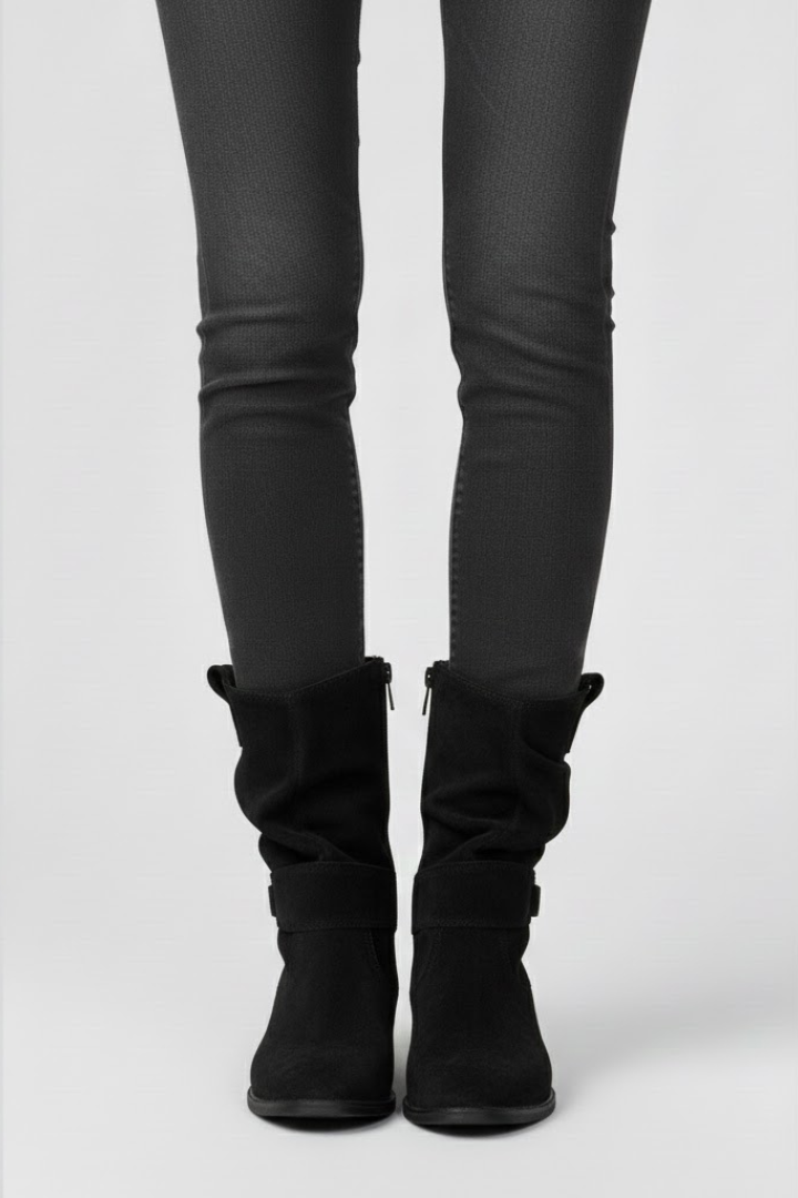 Mujer Zip-Up Botas con Grip Sole