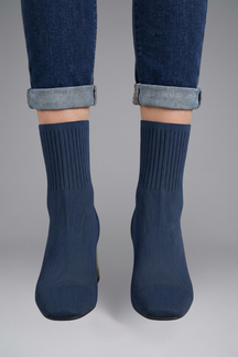 Mujer Botines con de Canalé Stretch cuello for Fall