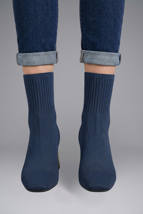 Mujer Botines con de Canalé Stretch cuello for Fall