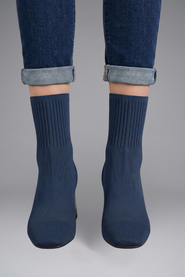 Mujer Botines con de Canalé Stretch cuello for Fall
