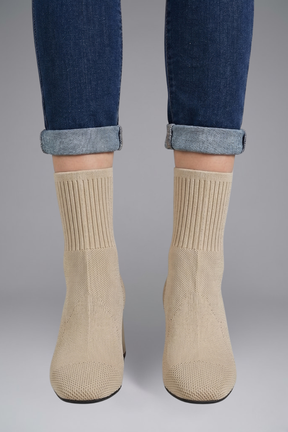Mujer Botines con de Canalé Stretch cuello for Fall