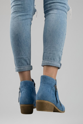 Mujer Botines con Side Zipper for Fall