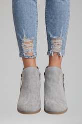 Mujer Botines con Side Zipper for Fall