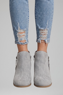 Mujer Botines con Side Zipper for Fall