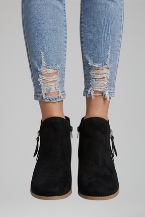 Mujer Botines con Side Zipper for Fall
