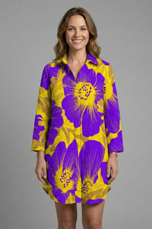 Mujer Beach Vestido con Hood y Manga Cortas