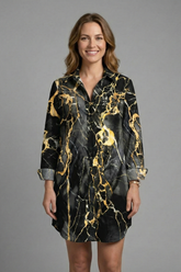 Mujer Beach Vestido con Hood y Manga Cortas