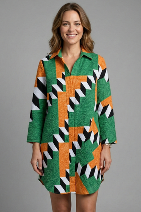 Mujer Beach Vestido con Hood y Manga Cortas