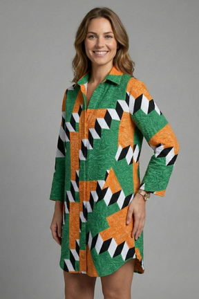 Mujer Beach Vestido con Hood y Manga Cortas