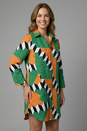 Mujer Beach Vestido con Hood y Manga Cortas