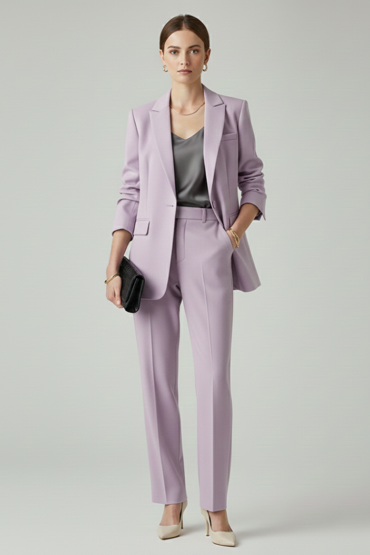 Mujer blazer conjunto con Defined Shape y de pierna recta Pantalón