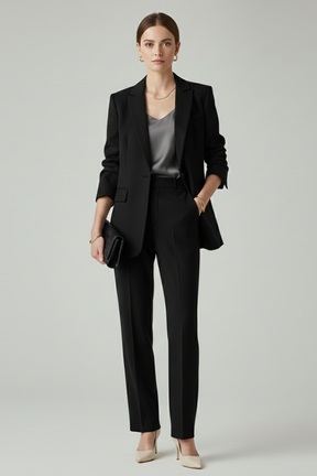 Mujer blazer conjunto con Defined Shape y de pierna recta Pantalón