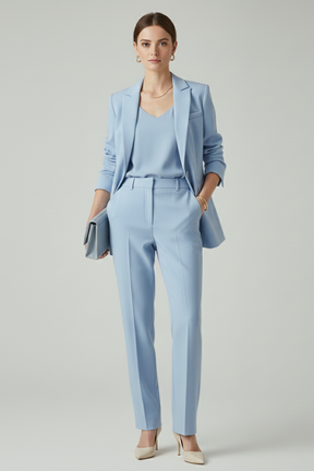 Mujer blazer conjunto con Defined Shape y de pierna recta Pantalón