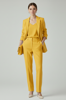 Mujer blazer conjunto con Defined Shape y de pierna recta Pantalón