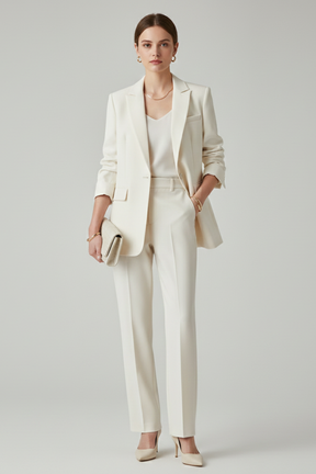 Mujer blazer conjunto con Defined Shape y de pierna recta Pantalón