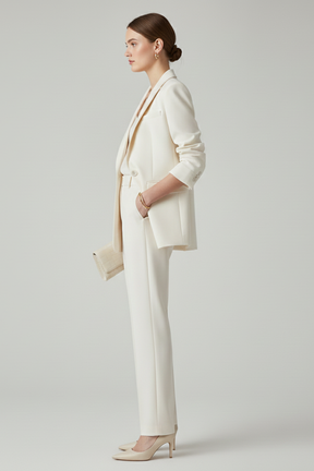 Mujer blazer conjunto con Defined Shape y de pierna recta Pantalón