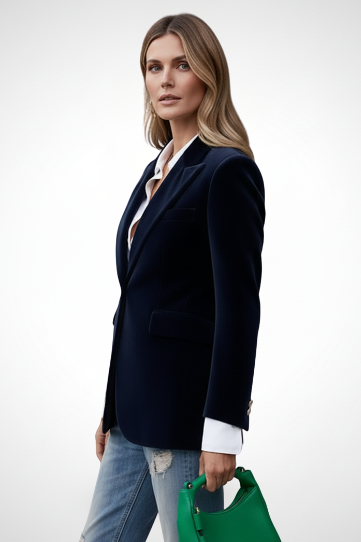 Mujer blazer con Lapels y