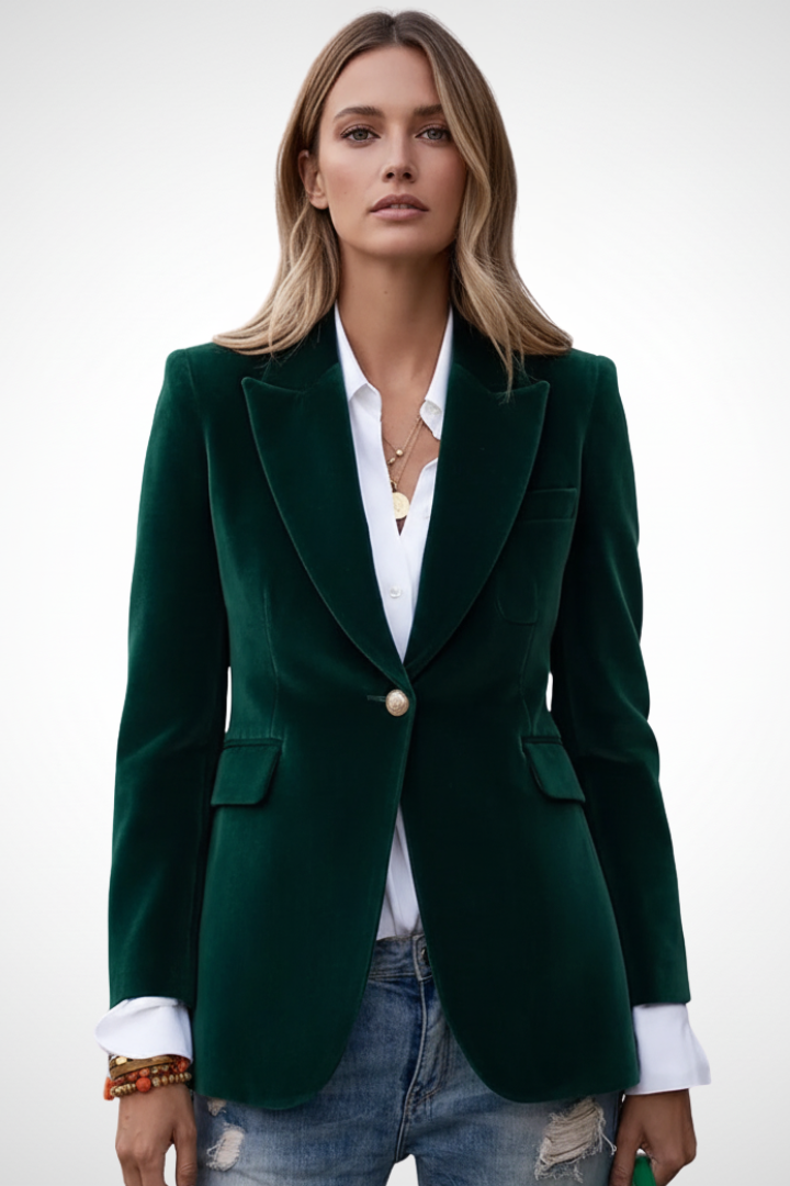 Mujer blazer con Lapels y