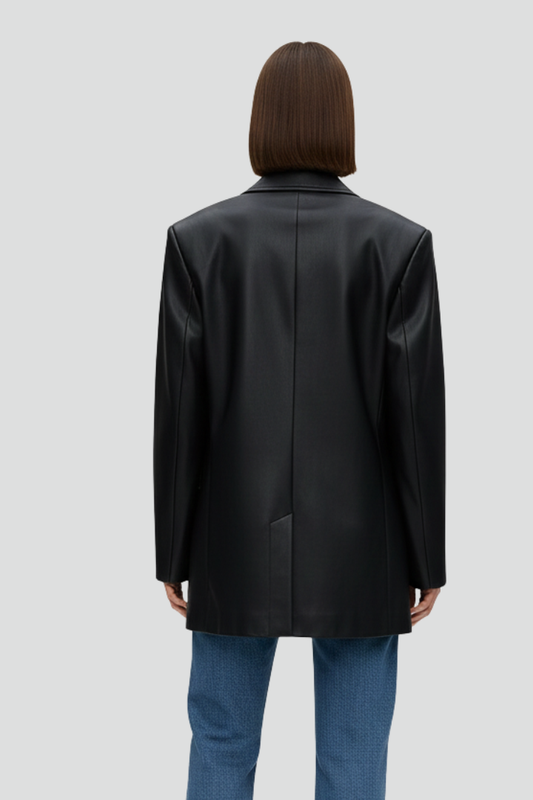 Mujer blazer con Notched Lapel y Front Fastening