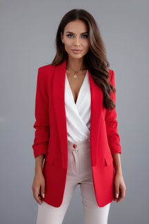 Mujer blazer con Wrap cuello y Fitted Shape