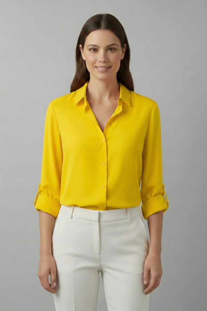Women’s Blouse con cuello y cierre de botones