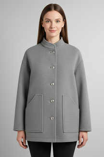 Mujer Bomber Chaqueta con Snap cierre y de Canalé Finishes