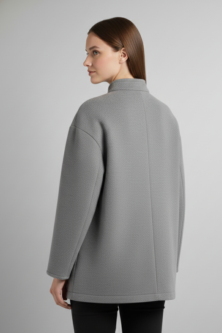 Mujer Bomber Chaqueta con Snap cierre y de Canalé Finishes
