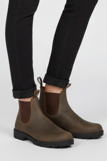Mujer Chelsea Botas con Elastic Panels y Pull Tabs