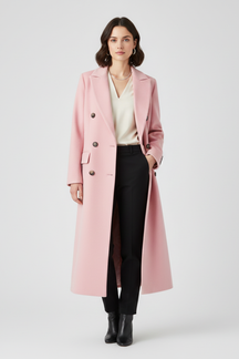 Mujer Abrigo con Lapel cuello y cierre de botones