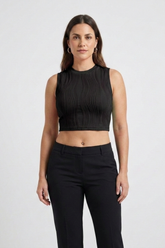 Mujer Crop top con cuello alto y de Canalé Surface