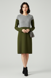 Mujer Vestido de Manga Larga y Structured Surface