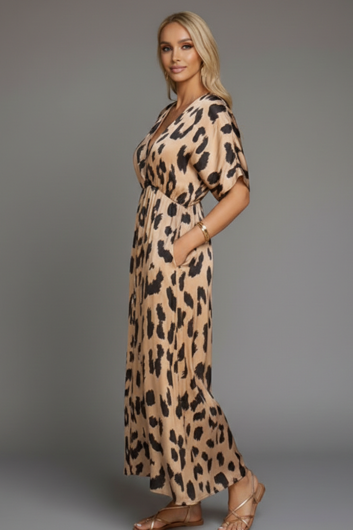Women’s vestido con cuello en V y Printed Surface