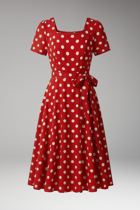 Women’s vestido con escote en V y manga corta