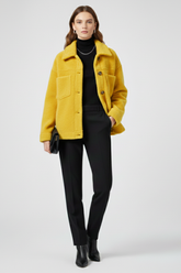 Mujer Fleece Chaqueta con botones y Generous bolsillos