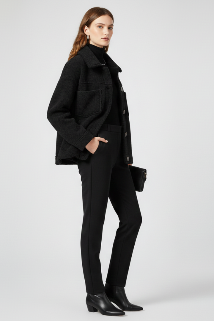 Mujer Fleece Chaqueta con botones y Generous bolsillos