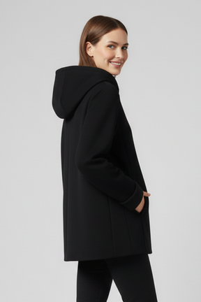 Mujer Hooded Chaqueta con Zip y bolsillos