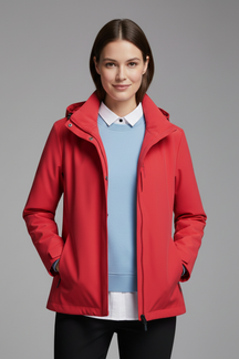 Mujer Hooded Chaqueta con Zipper