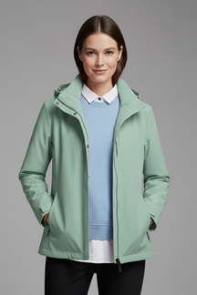 Mujer Hooded Chaqueta con Zipper