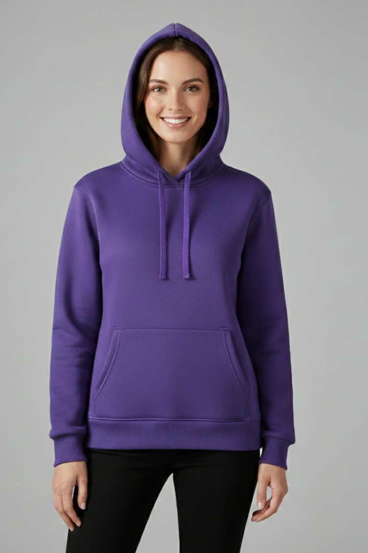 Mujer Hoodie con Adjustable Hood y de Canalé Hem