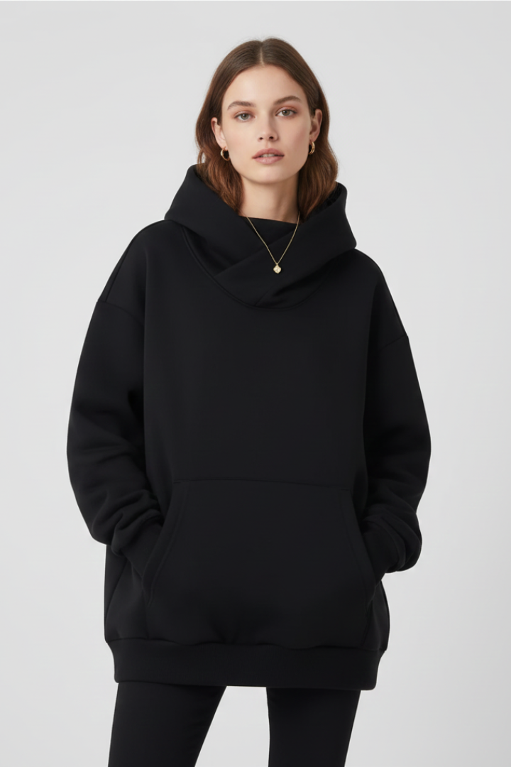 Mujer Hoodie con cuello alto y Wide Hood